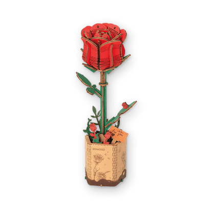 ROBOTIME - Rowood Red Rose Czerwona Róża - KICKOMI