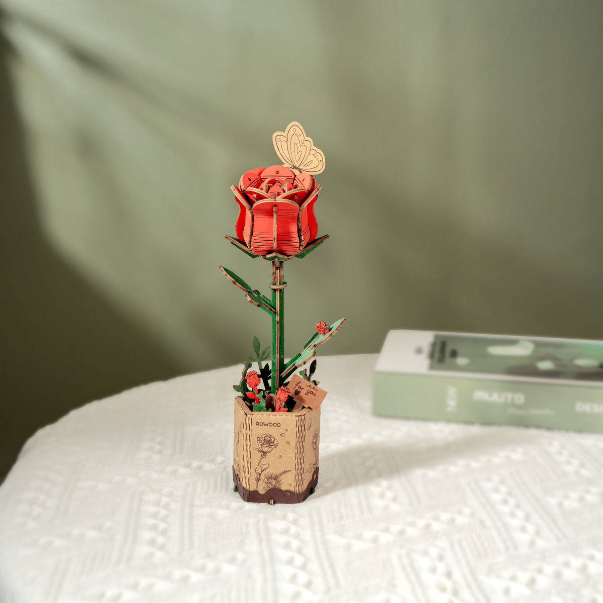 ROBOTIME - Rowood Red Rose Czerwona Róża - KICKOMI