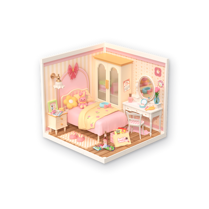 Rolife Lovely Pink Bedroom