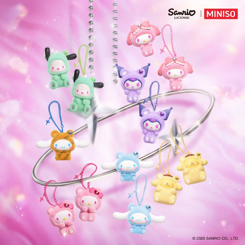 Sanrio Characters Gem Forest Flocked Pendant