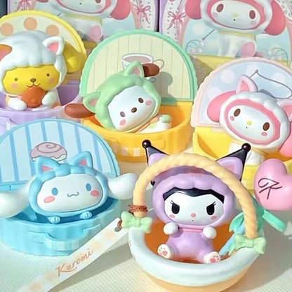 Sanrio Characters Hide-and-Seek – figurki w koszyczkach z bliska