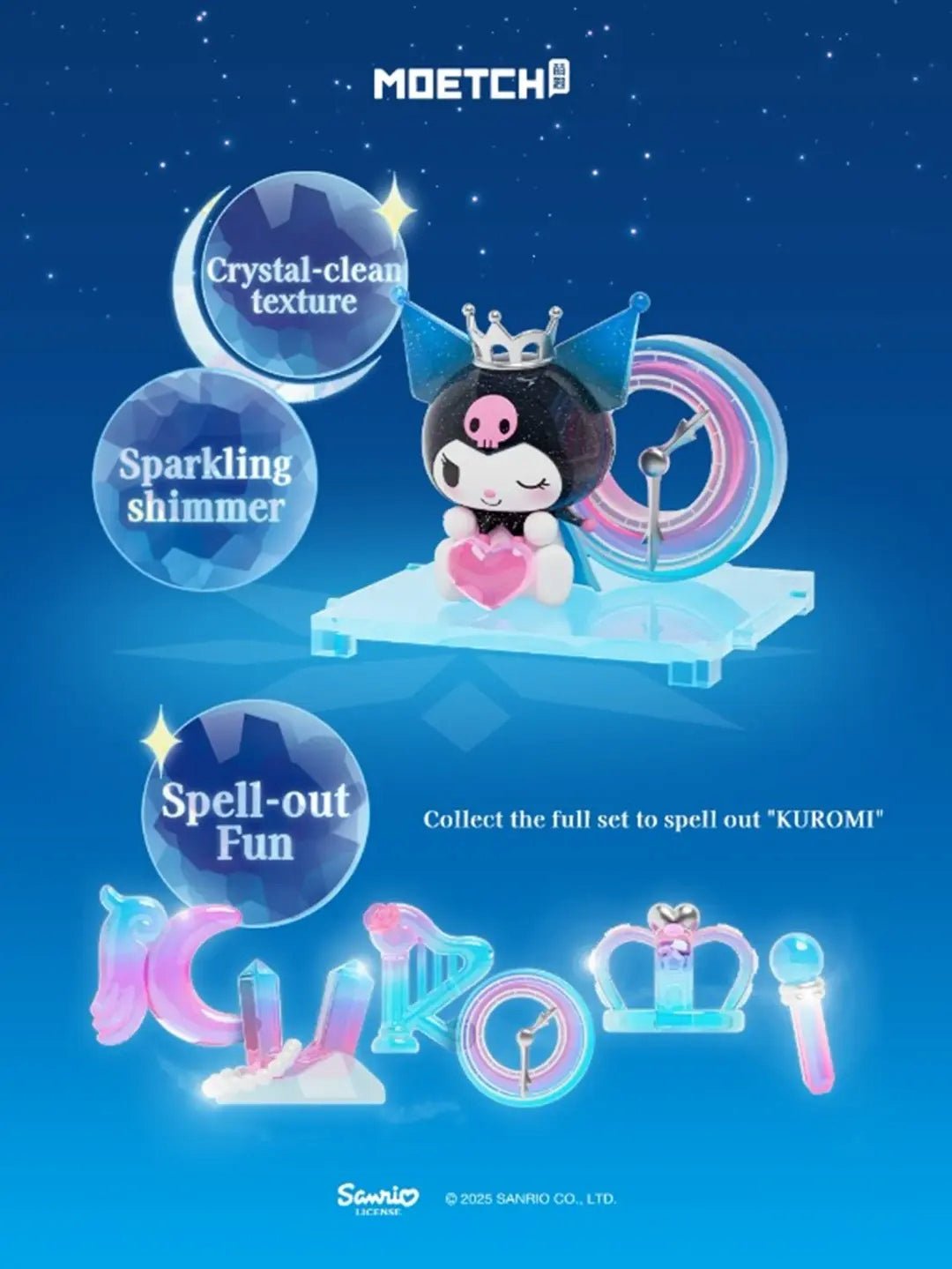 Sanrio - Kuromi Shimmering Crystal Palace Series Mini Box Micro | Blind Box Figurka Kolekcjonerska - KICKOMI