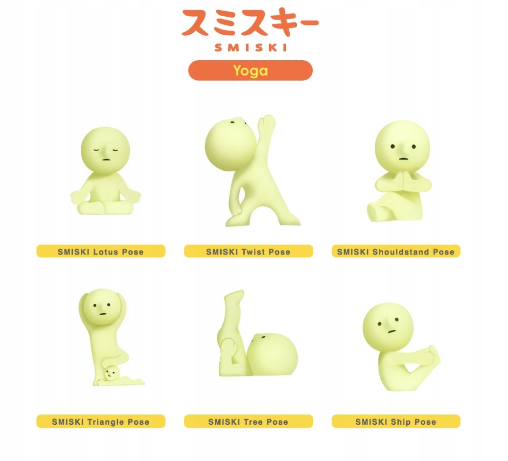 Smiski - Smiski Yoga Mini Glow in the dark laleczka świecąca w ciemności | Blind Box Figurka Kolekcjonerka - KICKOMI