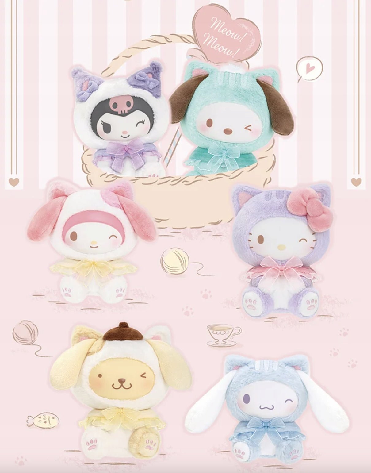 TOP TOY - Sanrio Characters Play with Kittens | Blind Box Brelok - KICKOMI