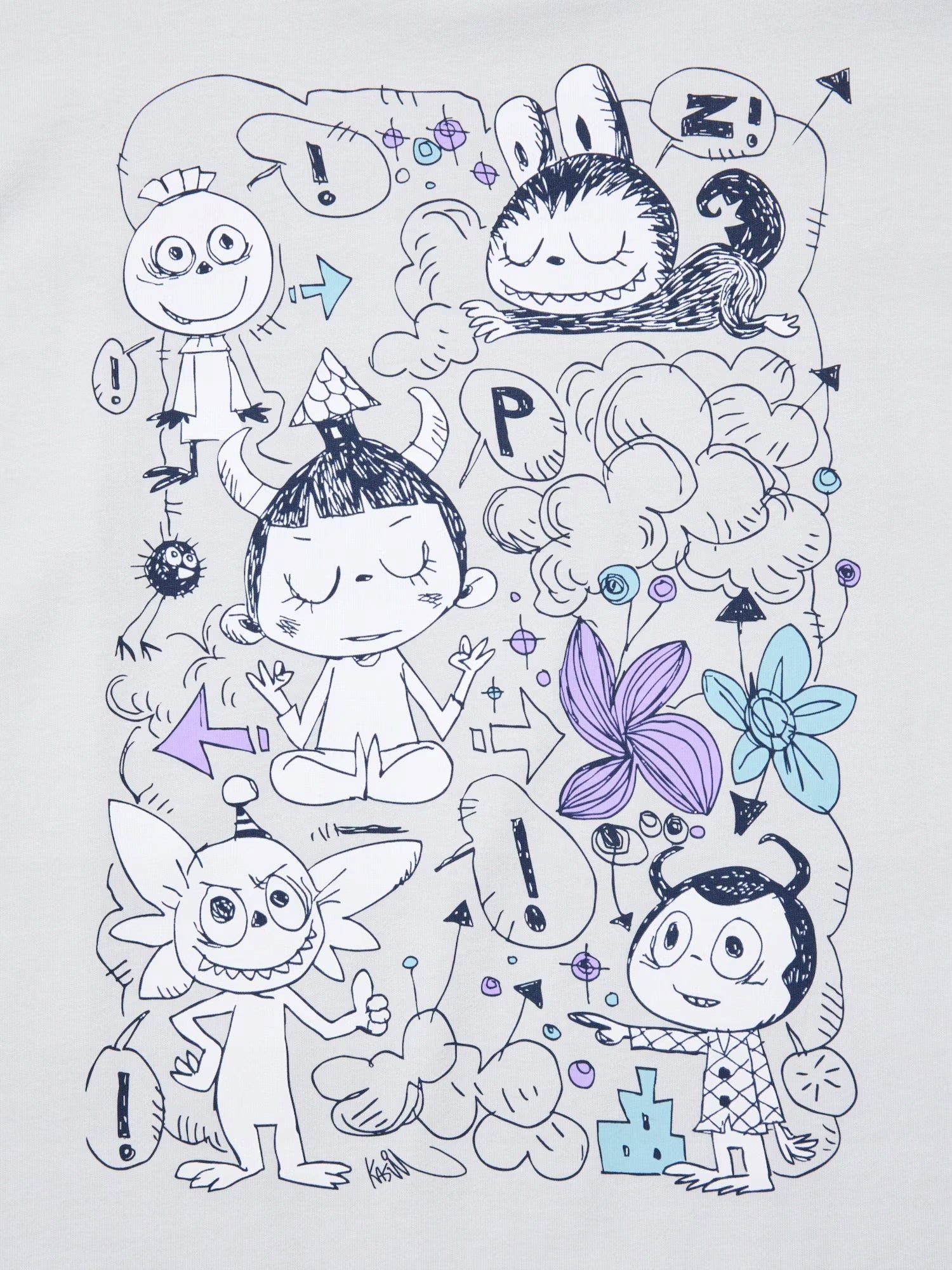 UNIQLO - Uniqlo x POP MART Short Sleeve UT Graphic T-Shirt Zimomo Labubu szara (XL) - KICKOMI