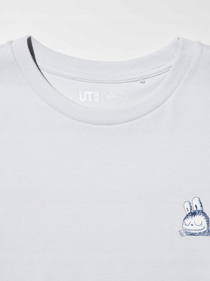 UNIQLO - Uniqlo x POP MART Short Sleeve UT Graphic T-Shirt Zimomo Labubu szara (XL) - KICKOMI