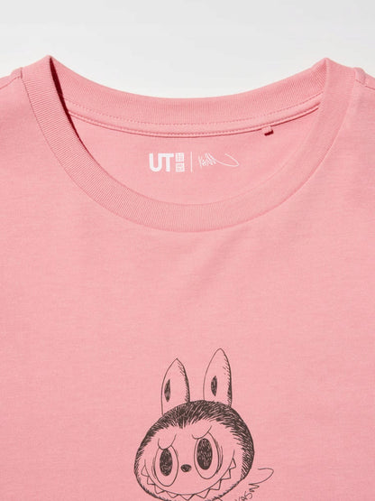 UNIQLO - Uniqlo x POP MART UT Graphic T-Shirt The Monsterland Labubu różowy (XL) - KICKOMI