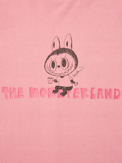 UNIQLO - Uniqlo x POP MART UT Graphic T-Shirt The Monsterland Labubu różowy (XL) - KICKOMI