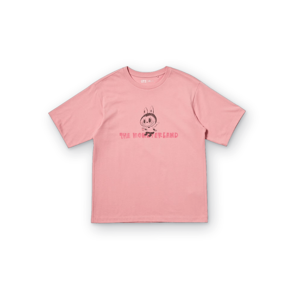 Uniqlo × Pop Mart UT Graphic T-Shirt The Monsterland Labubu Pink (XL)